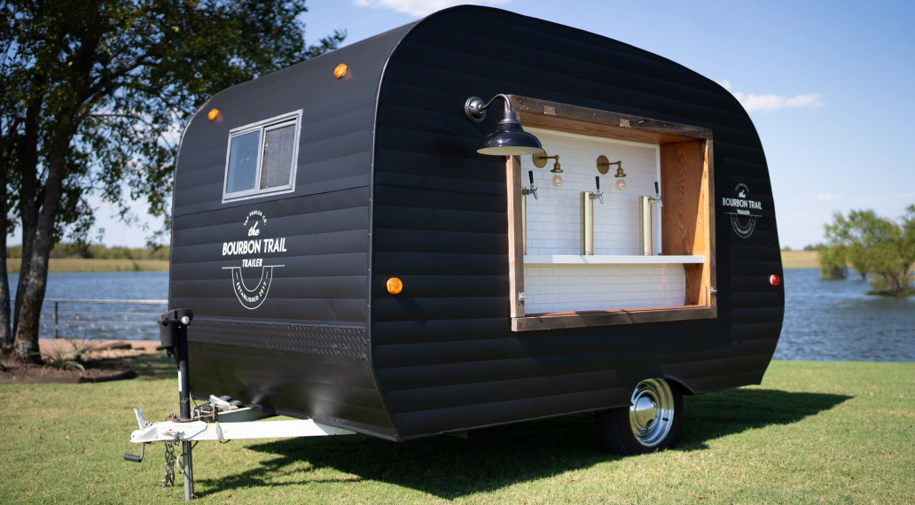 Image of a wrapped trailer from the Bourbon Trail company.