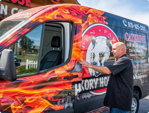 image of Hickory House’s wrapped van