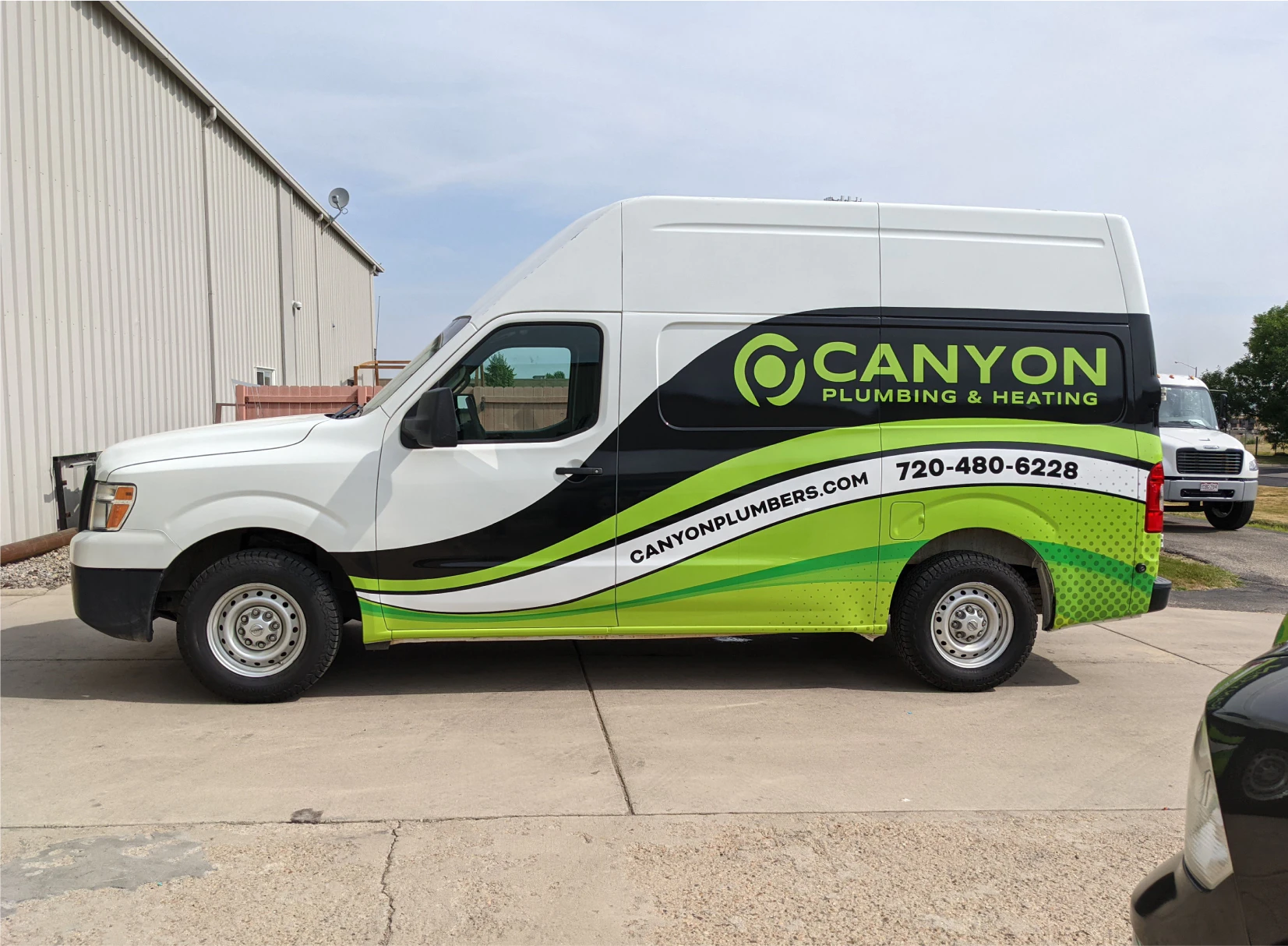 canyon plumbing and heating wrapped van