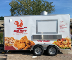 image of a contractor's wrapped fried chicken food truck