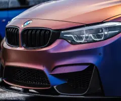 image of a wrapped BMW