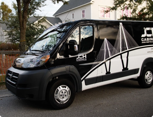 image of JCH’s wrapped van