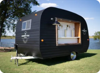Image of a wrapped food trailer, Bourbon Trail