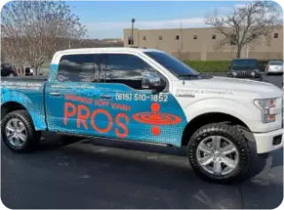 Image of a wrapped Ford F-150 from Nashville Soft Wash Pros