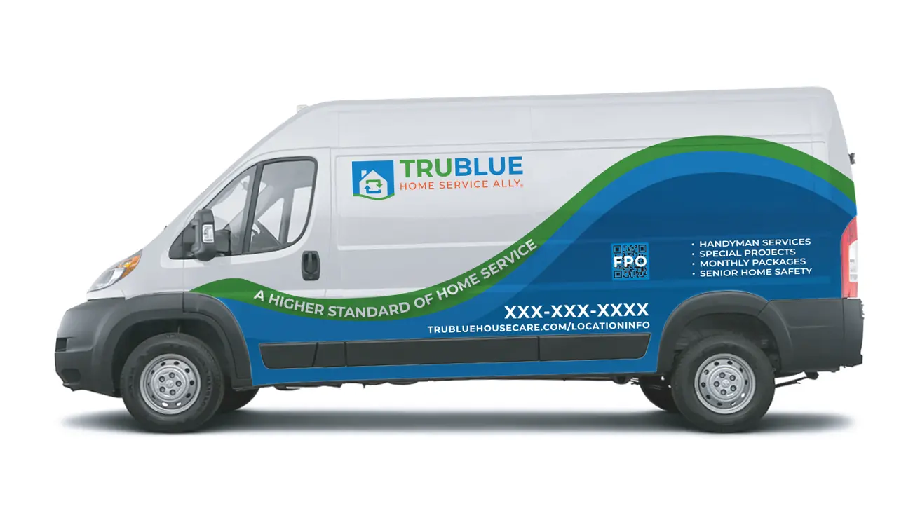 Van wrap for TruBlue 
