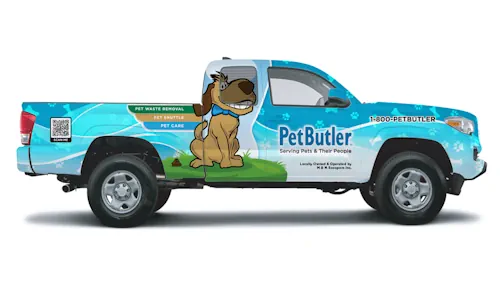 Truck wrap for Pet Butler that covers entire vehicle