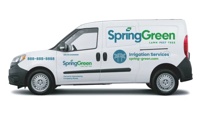 Irrigation van graphics for Spring green